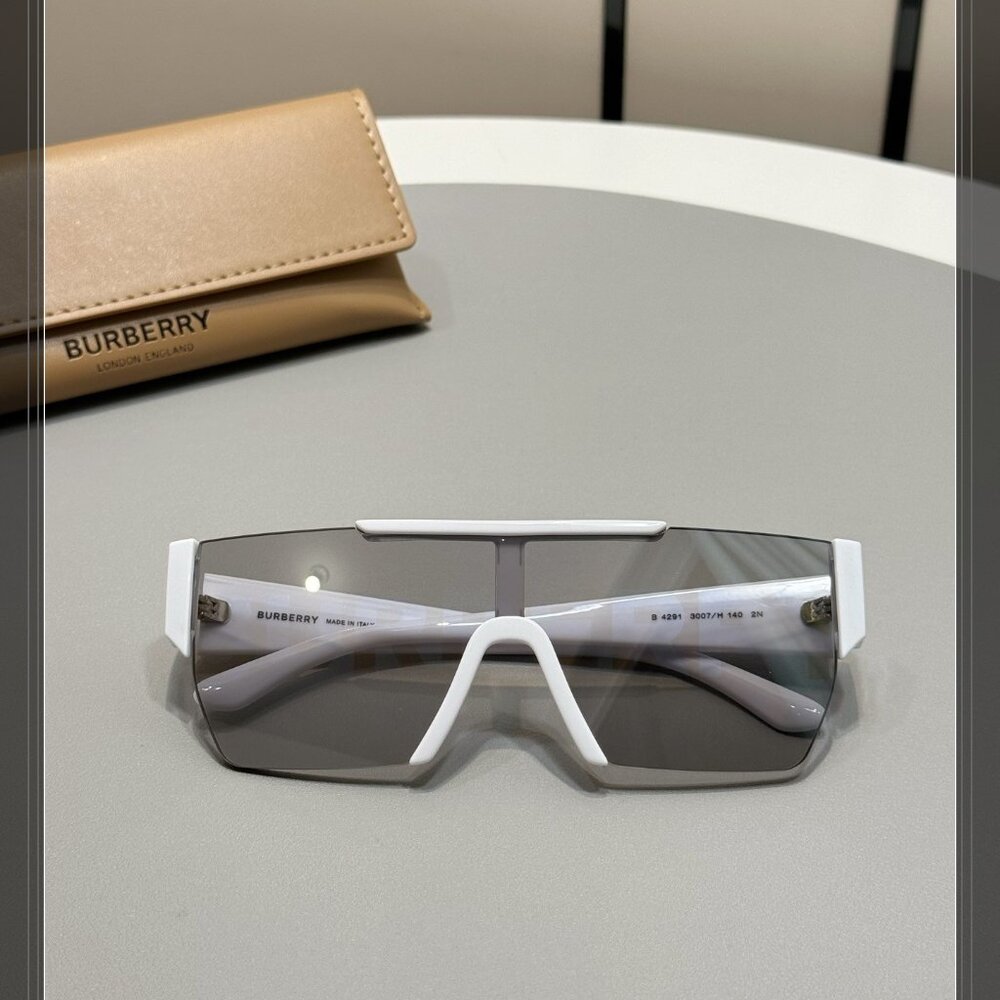 Burberry Shield Sunglasses - White, Like New!